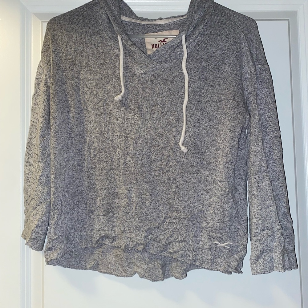 Hollister Women's Lightweight Hoodie Pullover Extra Small Gray Heather